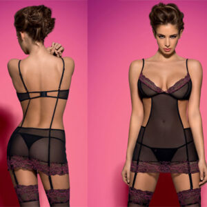 SEDUSIA CORSETTO E PERIZOMA NERO