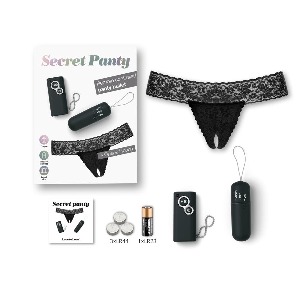 SECRET PANTY di Love To Love sono le mutandine vibranti con telecomando NERO/ BLACK - immagine 4