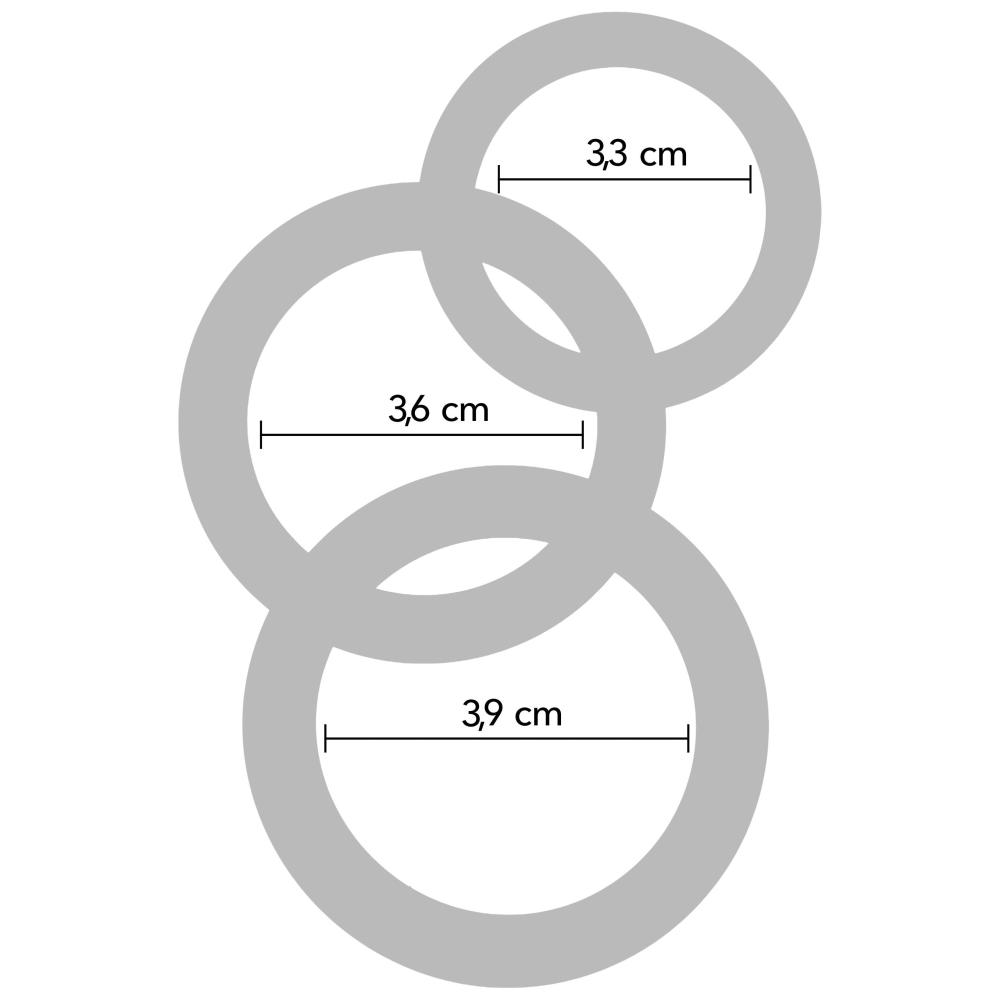 ANELLI FALLICI COCKRING SET 3 PEZZI STAMINA STARTER NERI-33-36-39MM - immagine 4